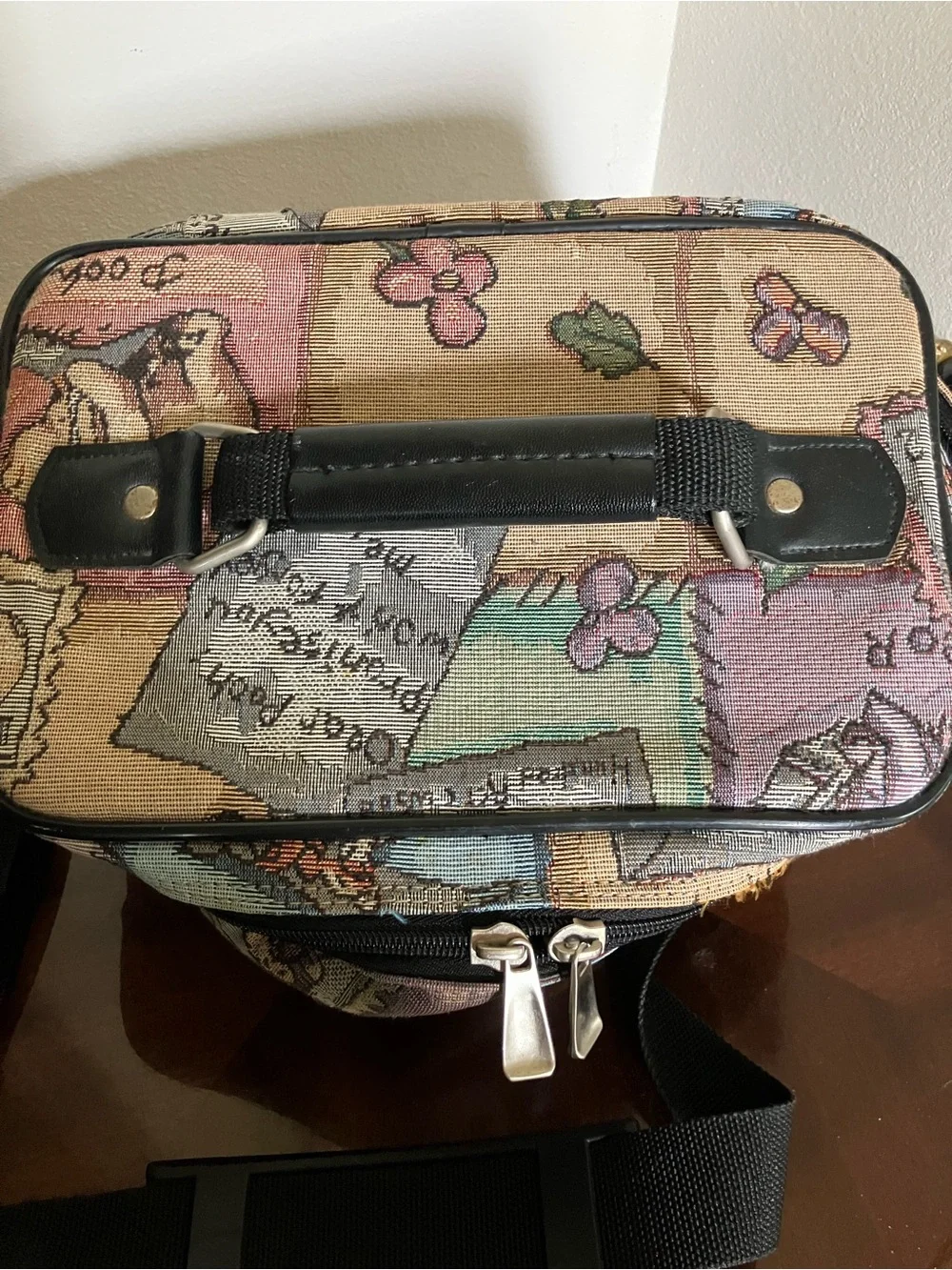 Vintage Winnie The Pooh Tapestry Cosmetic Case